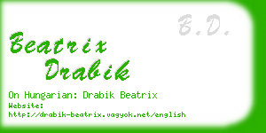 beatrix drabik business card